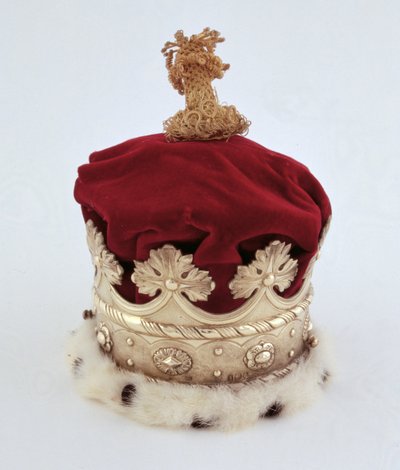 Norfolks Düşesi Coronet (gümüş yaldızlı, kadife ve ermin) by English School