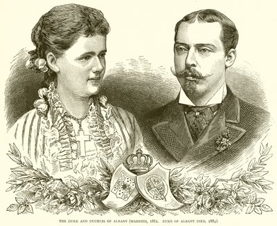 Albany Dükü ve Düşesi (Evli, 1882. Albany Dükü öldü, 1884) by English School