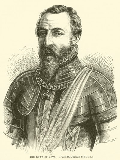 Alva Dükü (gravür) by English School