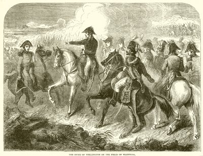 Waterloo alanında Wellington Dükü by English School