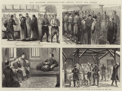 Doğu Sorunu, Sanatçımız Türklerle (gravür) by English School