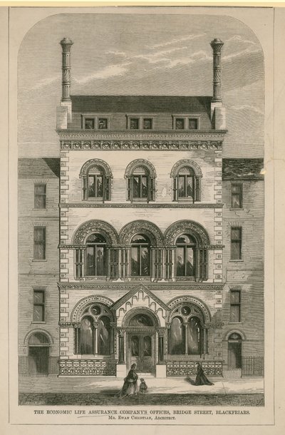 Ekonomik Yaşam Güvencesi Şirketleri ofisleri, Bridge Street, Londra by English School