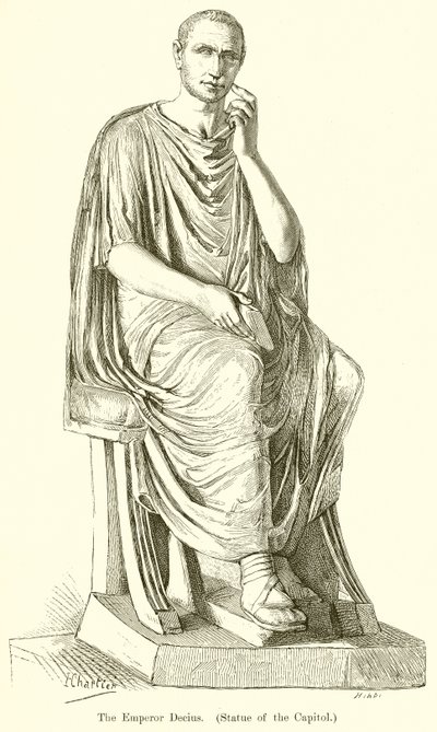 İmparator Decius. (Capitol Heykeli) by English School
