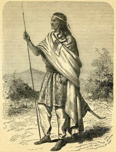 İmparator II. Theodore (c.1818-68) (gravür) by English School