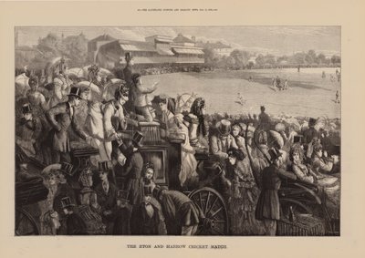 Eton ve Harrow Kriket Maçı (gravür) by English School