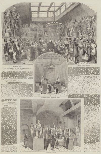 Kraliyet Akademisi Sergisi (gravür) by English School