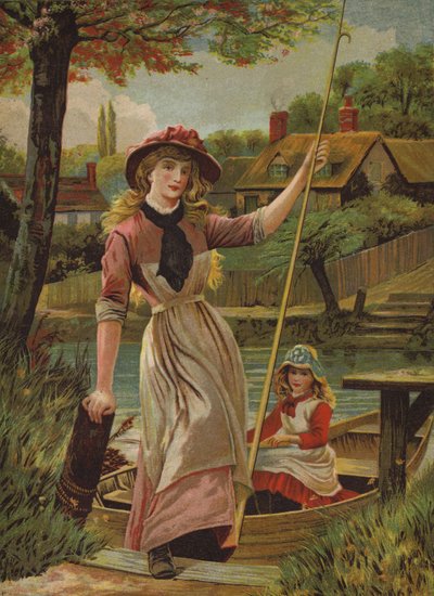 Feribotçunun Kızı (chromolitho) by English School