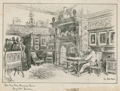Güzel Sanatlar Dernekleri Odası, Bond Street, Londra - Ante-Room by English School