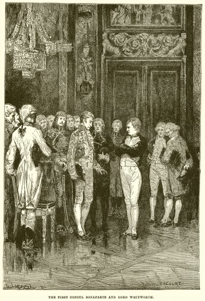 Birinci Konsolos Bonaparte ve Lord Whitworth by English School