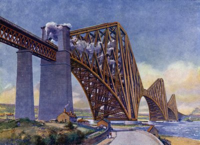 The Forth Bridge, dünyanın en harika köprüsü (litho) by English School