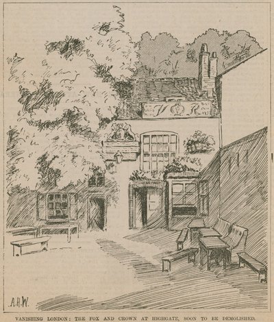 Fox ve Crown, Highgate, Londra by English School