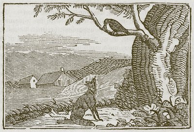 Tilki ve Karga (gravür) by English School