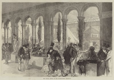 Uluslararası Sergide Fransız Ek Binası (gravür) by English School