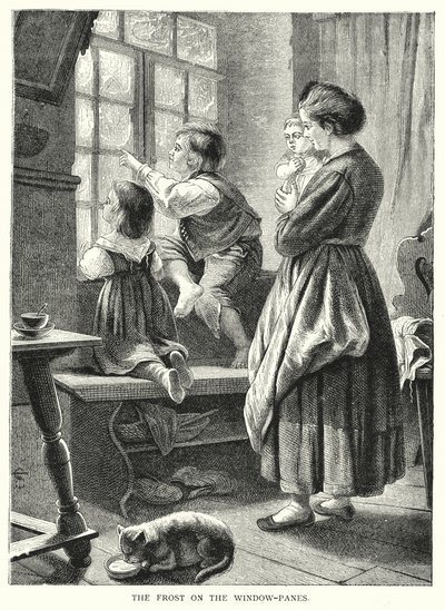 Pencere Bölmelerindeki Don (gravür) by English School