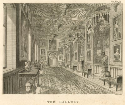 Strawberry Hill'deki Galeri, Twickenham, Londra by English School