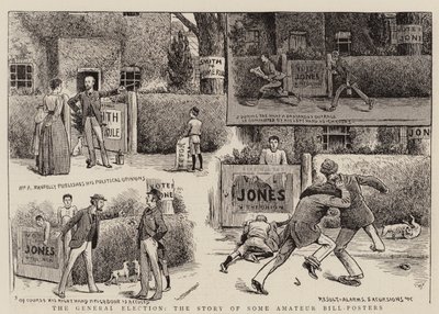 Genel Seçim, Bazı Amatör Bildiri Posterlerinin Öyküsü (gravür) by English School