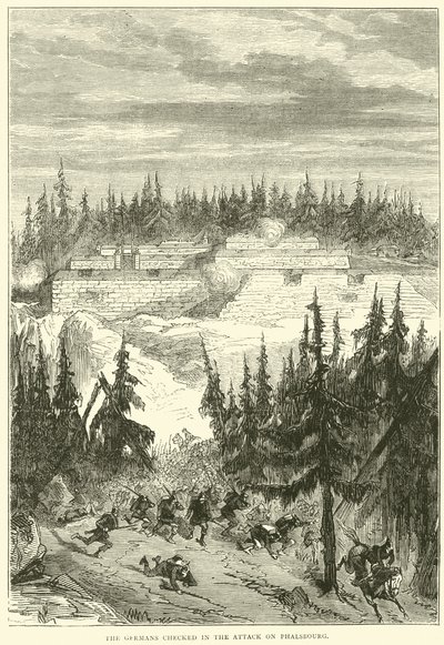 Almanlar, 1871 Phalsbourg saldırısını kontrol etti by English School