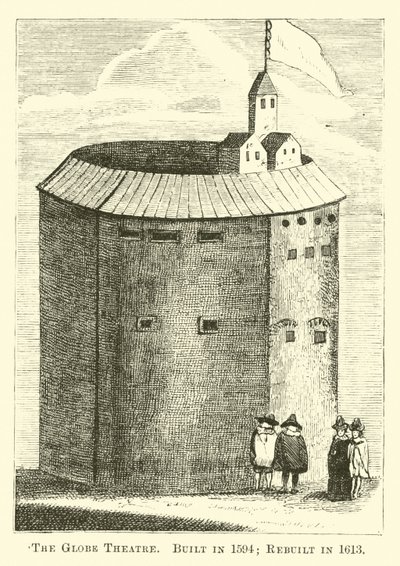 1594 yılında inşa edilen Globe Tiyatrosu; 1613