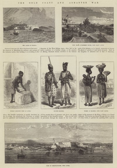 Gold Coast ve Ashantee Savaşı (gravür) by English School