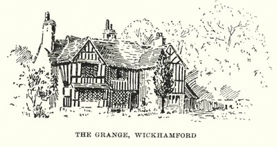 The Grange, Wickhamford (lito) by English School