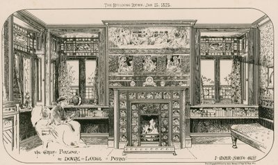 Green Parlour, Dovne Lodge, Putney, Londra by English School