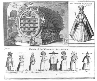 The Heidelberg Tun, The Lady of Newburg ve Habits of the Women of Augsburg, Missons Nouveau voyage dItalie