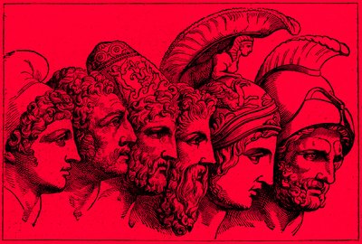 Truva Savaşı Kahramanları: Paris, Diomedes, Odysseus, Nestor, Aşil, Agamemnon, The Illustrated History of the World