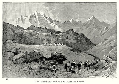 Himalaya Dağları - Kamri Geçidi (gravür) by English School