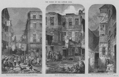 Londra Yoksullarının Evleri (gravür) by English School