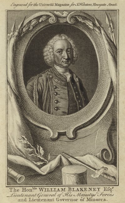 Sayın William Blakeney Esquire, Majesteleri Kuvvetlerinin Korgenerali ve Minorka Valisi by English School