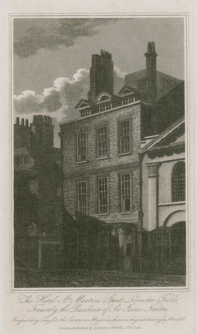 Otel, St Martins Caddesi, Leicester Meydanı, Londra; eskiden Sir Isaac Newton