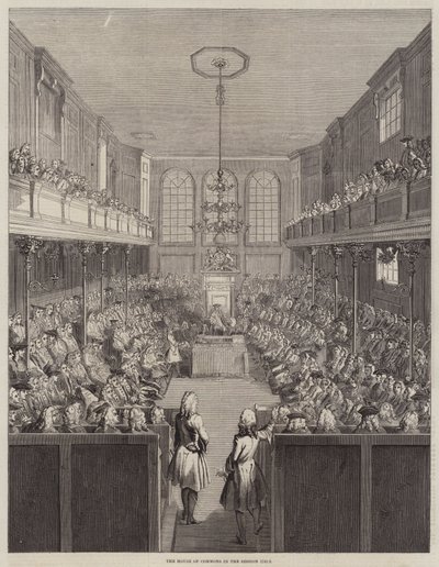 Avam Kamarası Oturumu 1741-2 (gravür) by English School