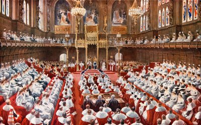 Lordlar Kamarası. Majesteleri Kral tarafından Parlamento Binası