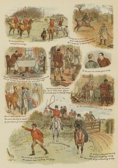 Avcılık günü (kromolito) by English School