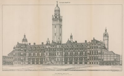 The Imperial Institute: Thomas Edward Collcutt tarafından kabul edilen tasarım by English School