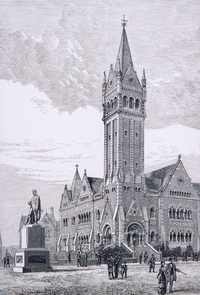 The Independent Church, Collins Street, Melbourne, Avustralya, Australian Pictures, pub. Dini Yol Cemiyeti tarafından, 1886 by English School