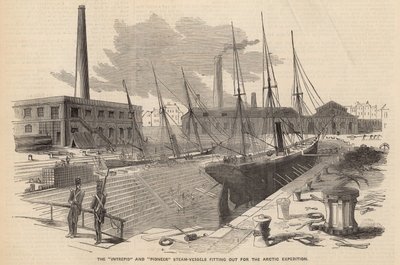 Arctic seferi için hazırlanan Intrepid ve Pioneer buhar gemileri by English School
