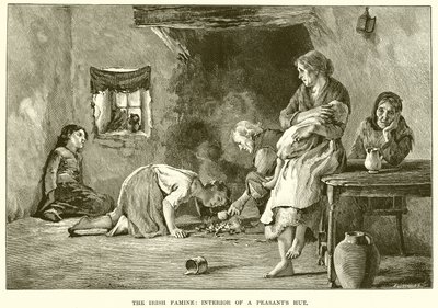İrlandalı Aile: Bir Köylü Kulübesinin İçi by English School