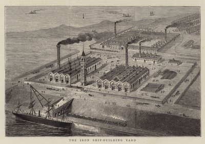 Demir Gemi İnşa Tersanesi (gravür) by English School