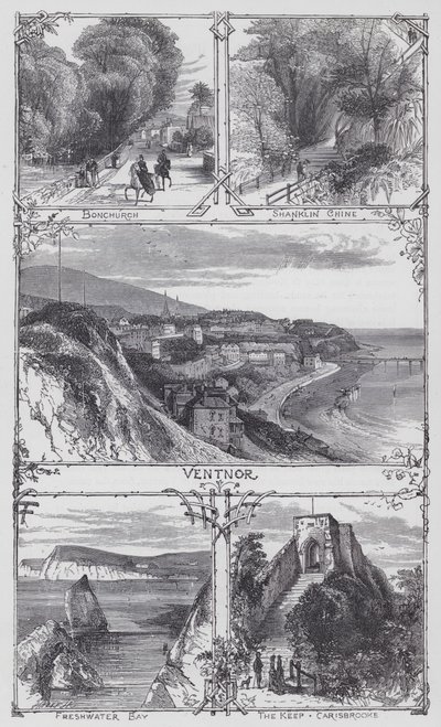 Wight Adası (gravür) by English School