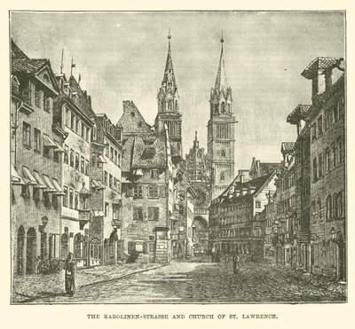Karolinenstrasse ve St Lawrence Kilisesi by English School