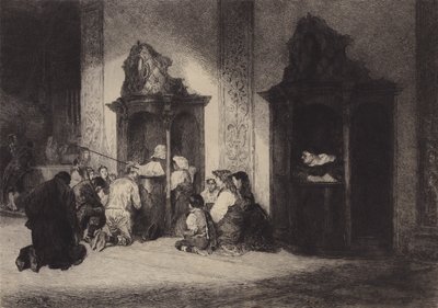 Nazik İtirafçı (taş baskı) by English School