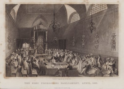 Kral Proroguing Parlamento, Nisan 1831 (gravür) by English School