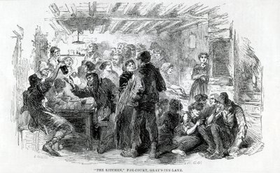 Mutfak, Fox-Court Grays Inn Lane, 1851 by English School