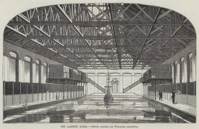 Lambeth Hamamları (gravür) by English School