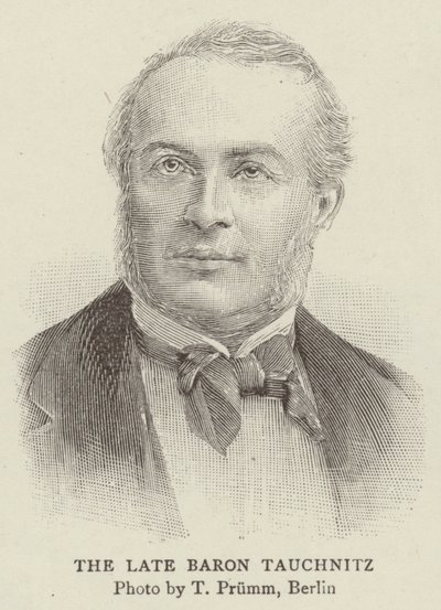 Geç Baron Tauchnitz (gravür) by English School