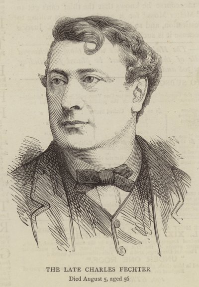 Geç Charles Fechter (gravür) by English School