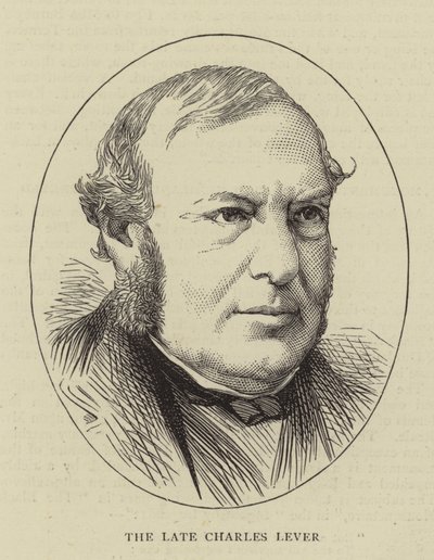 Geç Charles Lever (gravür) by English School