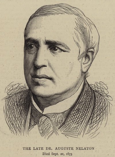 Geç Dr Auguste Nelaton (gravür) by English School