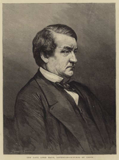 The Late Lord Mayo, Governor-General of India (engraving) by English School